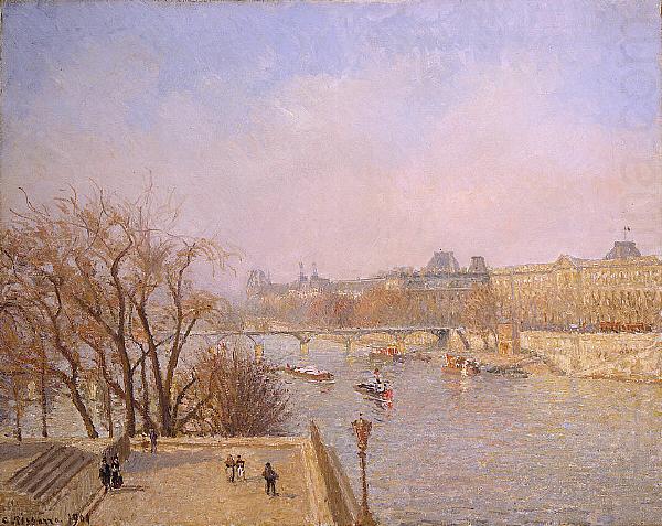 The Louvre: Morning, Camille Pissarro